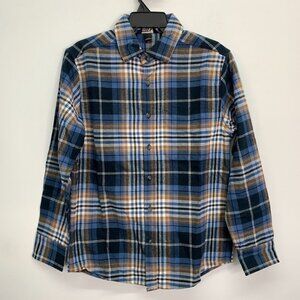 Eddie Bauer Men's S Shirt  Long Sleeve Flannel Shirt Blue Plaid Size S